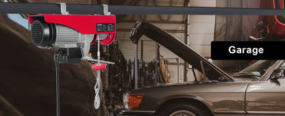 SucceBuy 880/1760/2640lbs Wired Electric Hoist with 40ft Lifting Height & Pure Copper Motor Electric Steel Wire Winch for Garage.