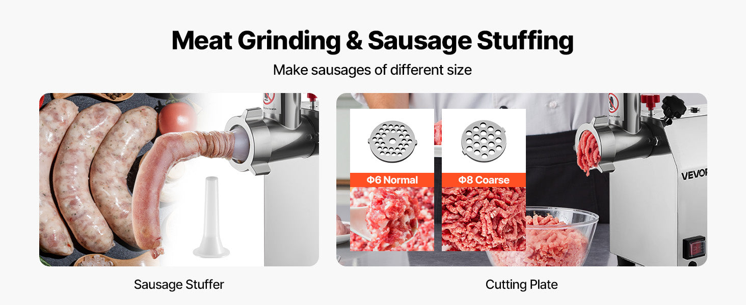 SucceBuy Meat Grinder 4.5 Lbs-9.2Lbs/Min Capacity Electric Meat Mincer w/ Blade Grinding Plate Sausage Maker for Kitchen Home.