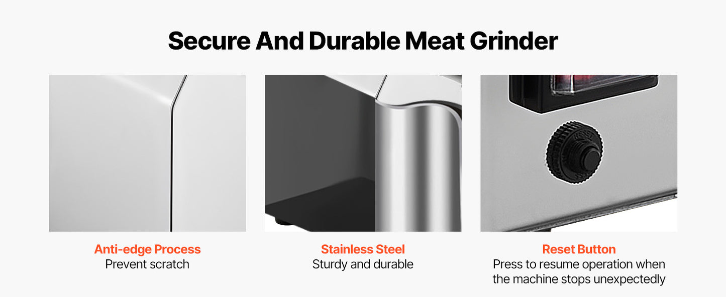 SucceBuy Meat Grinder 4.5 Lbs-9.2Lbs/Min Capacity Electric Meat Mincer w/ Blade Grinding Plate Sausage Maker for Kitchen Home.