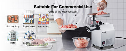 SucceBuy Meat Grinder 4.5 Lbs-9.2Lbs/Min Capacity Electric Meat Mincer w/ Blade Grinding Plate Sausage Maker for Kitchen Home.