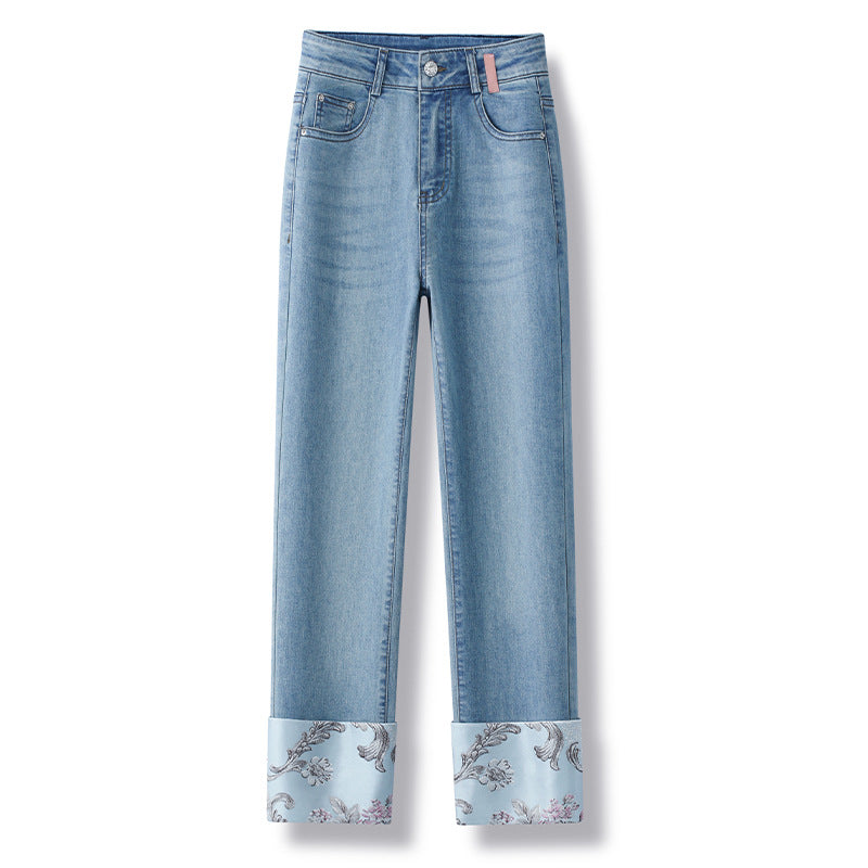 New Chinese Style Straight Jeans.