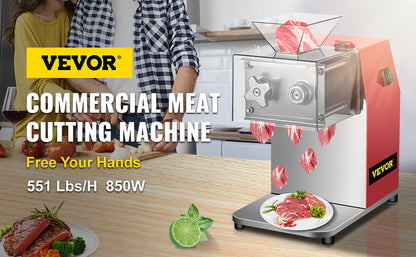 SucceBuy 250kg/H Commercial Electric Meat Slicer Grinder Vegetable Cutter Shred Machine 850W Home Automatic Food Chopper Chipper.