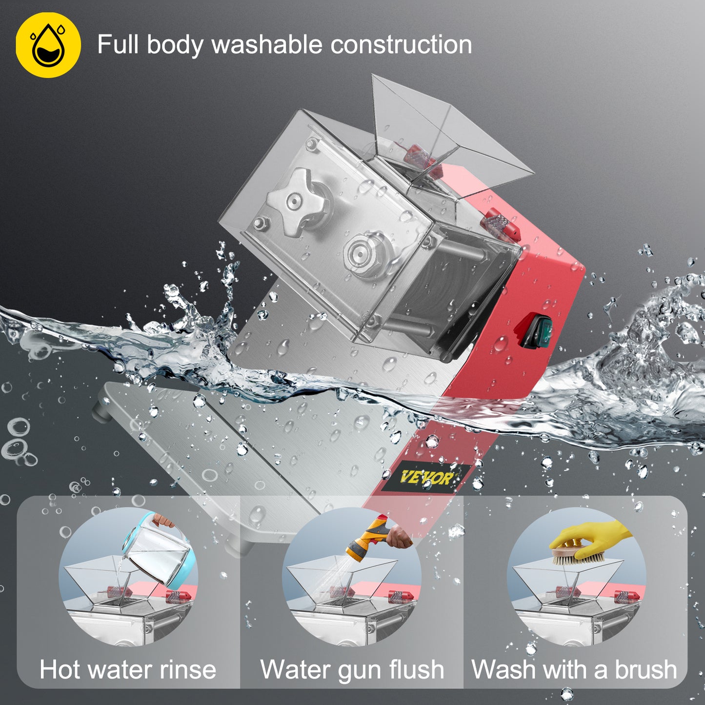 SucceBuy 250kg/H Commercial Electric Meat Slicer Grinder Vegetable Cutter Shred Machine 850W Home Automatic Food Chopper Chipper.