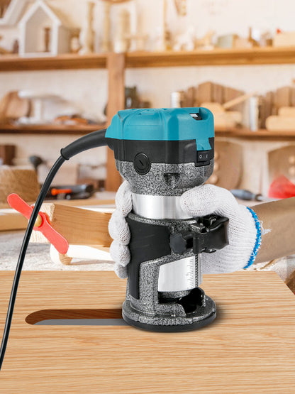 VEVOR Elektrik Hand Holz Oberfräse 800 W, Einhand Oberfräse 30000 U/min, Holz Kantenfräse, 3 Spannzangen, Soft-Start, Aluminiumlegierung, Drehzahlregelung, Elektrische Oberfräse Holzbearbeitung