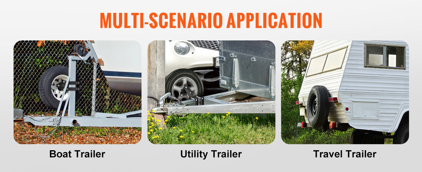 SucceBuy 160 lbs Ersatzreifenträger mit Befestigungsschrauben, Halterungsschuhe an Bolzenmustern, Reifenmontage-Radhalter für Anhänger, Wohnmobile