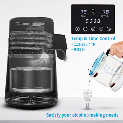 SucceBuy 4L Water Distiller Purifier Filter Dispenser Drinking Bottle Softener Temp Display Overheat Protection Home Appliance.