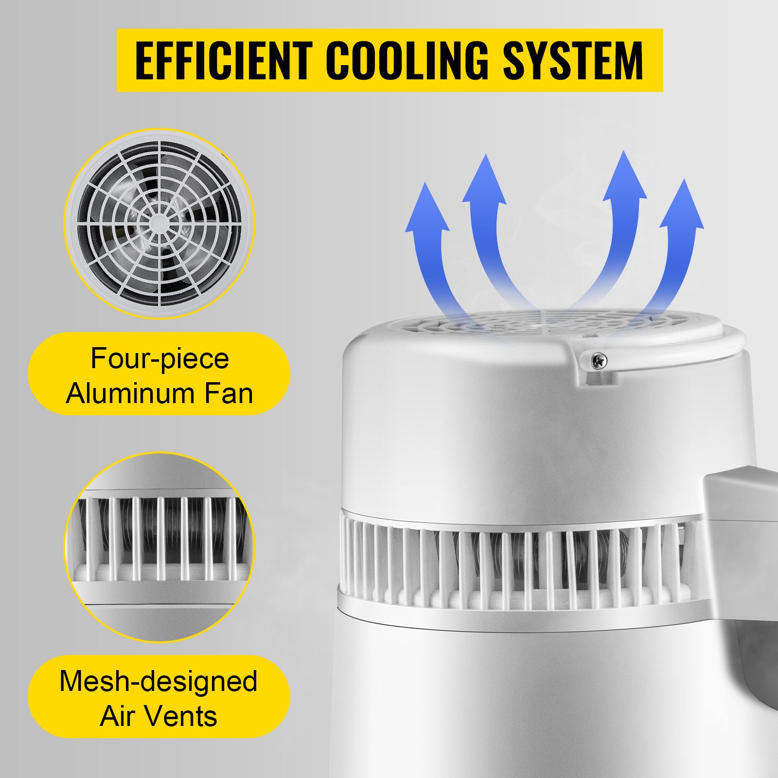 SucceBuy 4L Water Distiller Purifier Filter Dispenser Heating Drinking Bottle Softener 304 Stainless Steel Home Appliance.